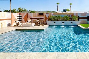 Outdoor pool, a heated pool