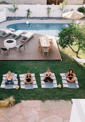 Outdoor pool, a heated pool