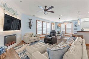 Smart-tv och eldstad