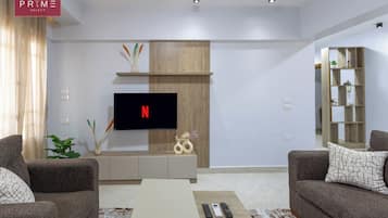 Appartement Supérieur, 2 chambres, vue mer | Coin séjour