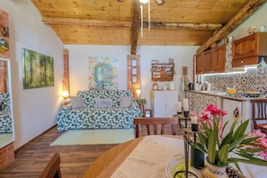 Loft, Garden View | Living area | 32-inch TV with digital channels, fireplace - Casa di Cristina (Casamaggiore)