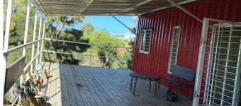 Container house for family vacations, large place for children to play.
