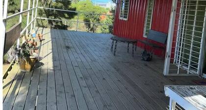 Container house for family vacations, large place for children to play.