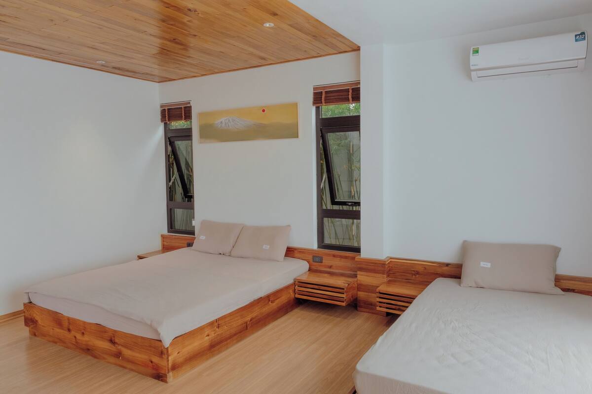 Family Twin Room | Peralatan tempat tidur premium, Wi-fi percuma, cadar katil