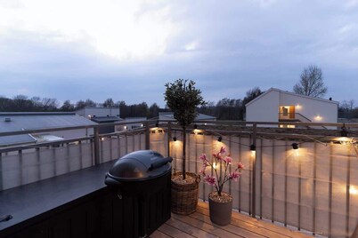 Chocolaty Warmth Home 3BR Flat with Cozy Balcony