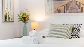 2 slaapkamers, een bureau, een strijkplank/strijkijzer, gratis wifi