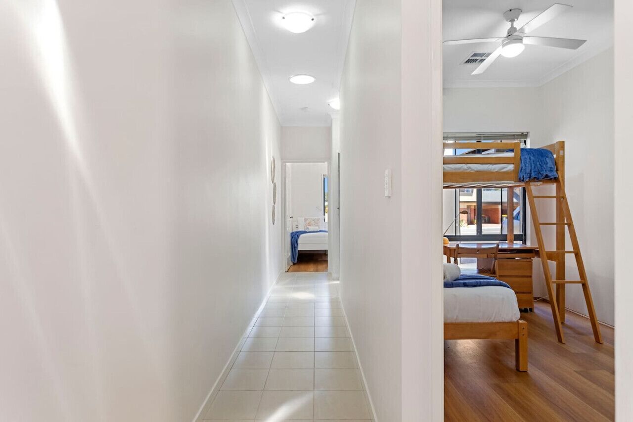 3 bedrooms, desk, iron/ironing board, travel cot