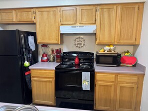 Microwave, stovetop, dishwasher