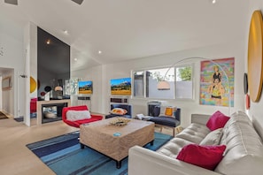 TV, video games, books, offices