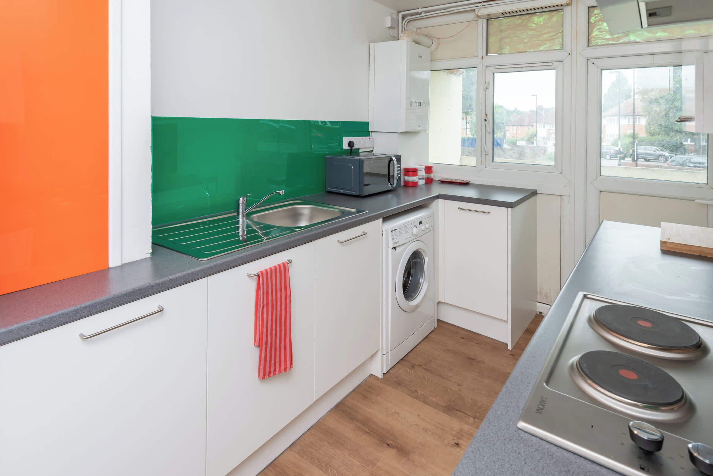 Fridge, oven, stovetop, toaster