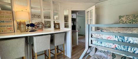 2 bedrooms, iron/ironing board, travel crib, free WiFi