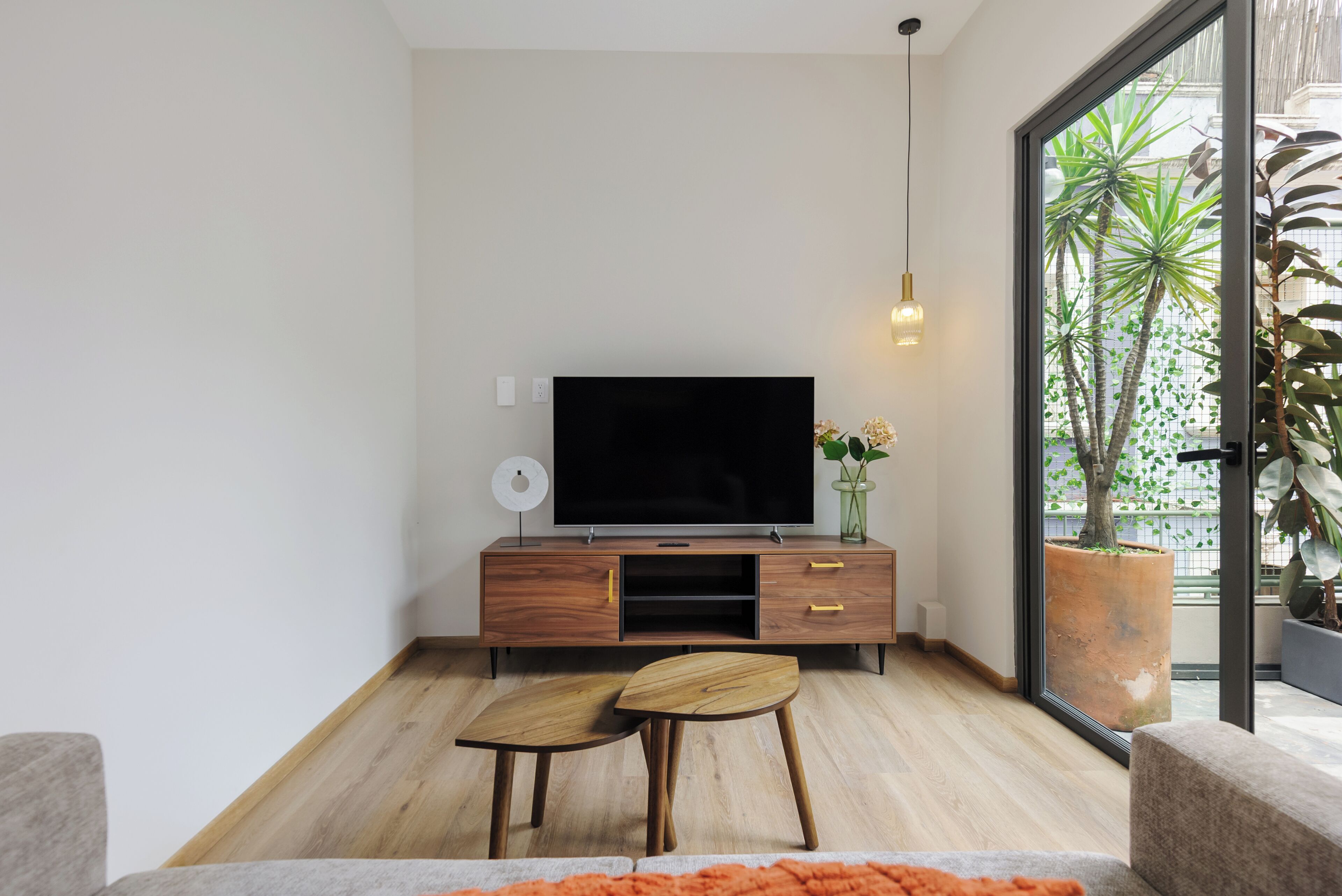 Exclusive Apartment | Living area | 50-inch Smart TV with digital channels