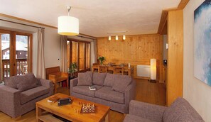 Living area - Résidence Le Cortina 512N (Les Deux Alpes)