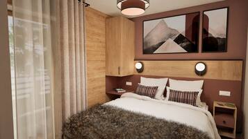 2 bedrooms, travel crib, free WiFi, bed sheets