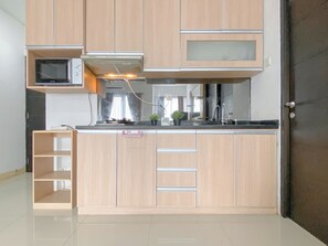 Standard Apartment | Private kitchen - Scandinavian Minimalist 2Br At Tamansari Semanggi Apartment (Jakarta)