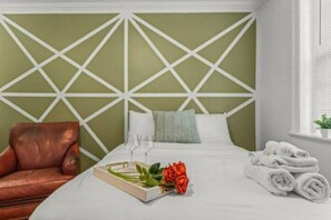 2 bedrooms, travel crib, WiFi, bed sheets