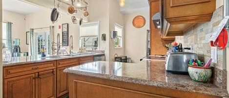Microwave, oven, stovetop, dishwasher