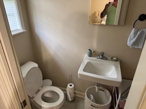 Douche, serviettes fournies, savon, papier de toilette