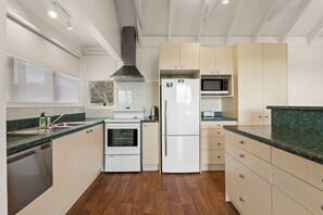 Fridge, microwave, dishwasher, toaster