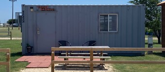Cozy Catcus Container Cabin in Silverton Texas