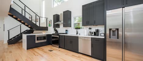 Microwave, oven, stovetop, dishwasher