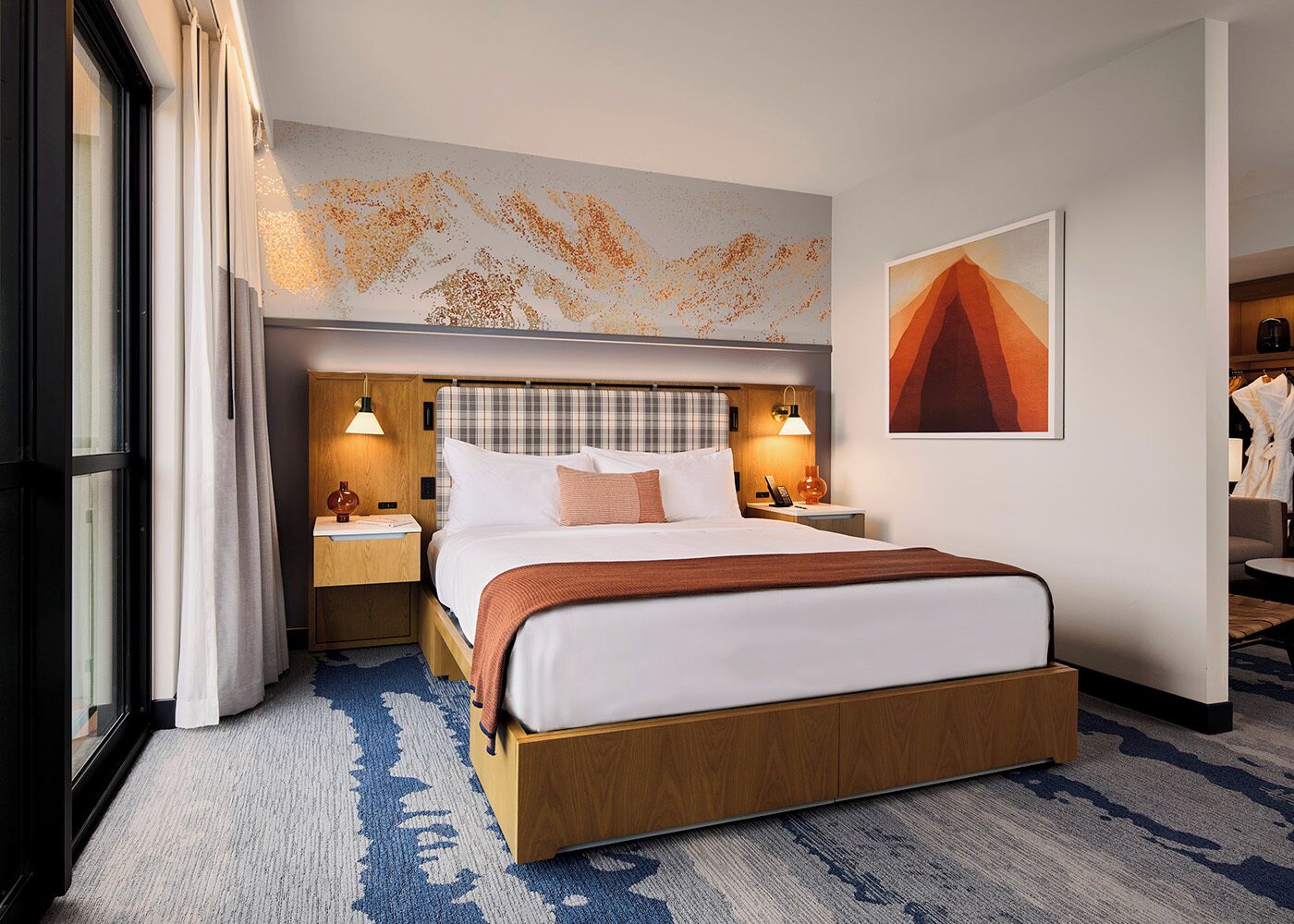 Caja de seguridad en la habitación y cortinas blackout 