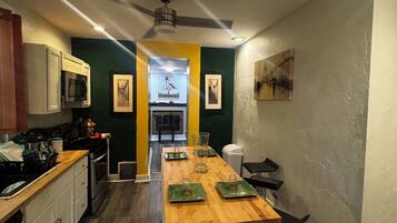 Microwave, oven, stovetop, dishwasher