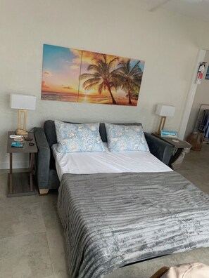 1 bedroom, travel crib, free WiFi, bed sheets