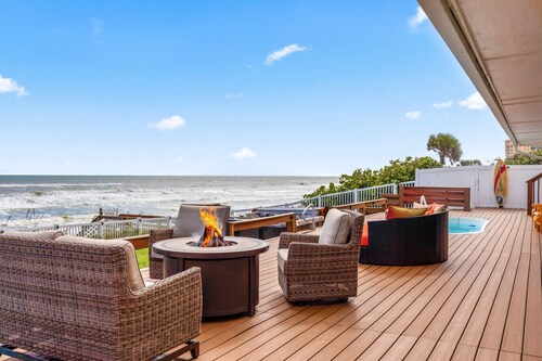 Sandbar Beachfront Estate Pool Hot Tub Pets OK Firepit