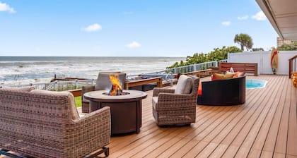 Sandbar Beachfront Estate Pool Hot Tub Pets OK Firepit