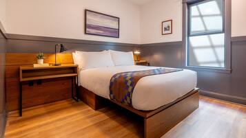 Premium bedding, blackout curtains, free WiFi, bed sheets