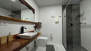 Towels, soap, toilet paper