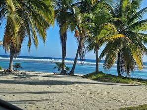 On the beach, beach towels
