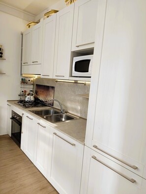 Microwave, oven, stovetop, dishwasher