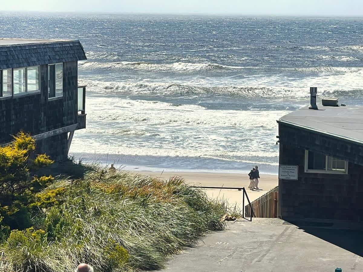 Vlak bij het strand