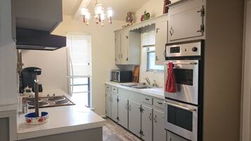 Microwave, oven, stovetop, paper towels