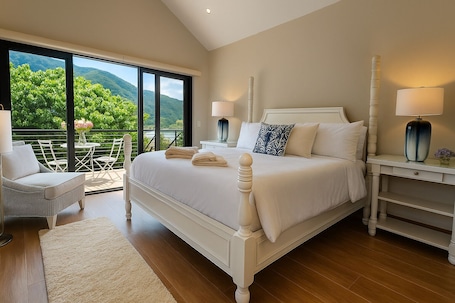 Deluxe Studio Suite, 1 King Bed, Non Smoking, Mountain View | Premium bedding, down comforters, individually decorated