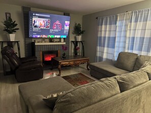Smart TV, chimenea