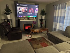 TV connectée, cheminée