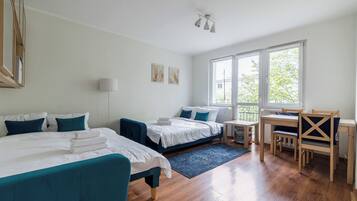 1 bedroom, iron/ironing board, bed sheets