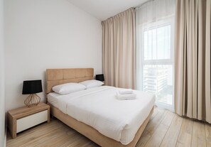 1 bedroom, iron/ironing board, bed sheets