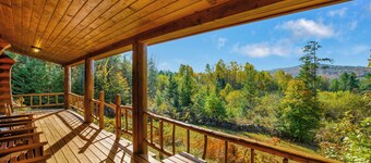 Mountain View Log Cabin in the White Mountains