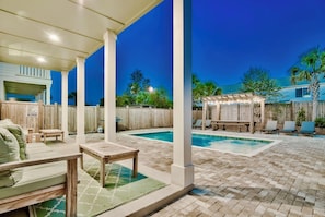A heated pool