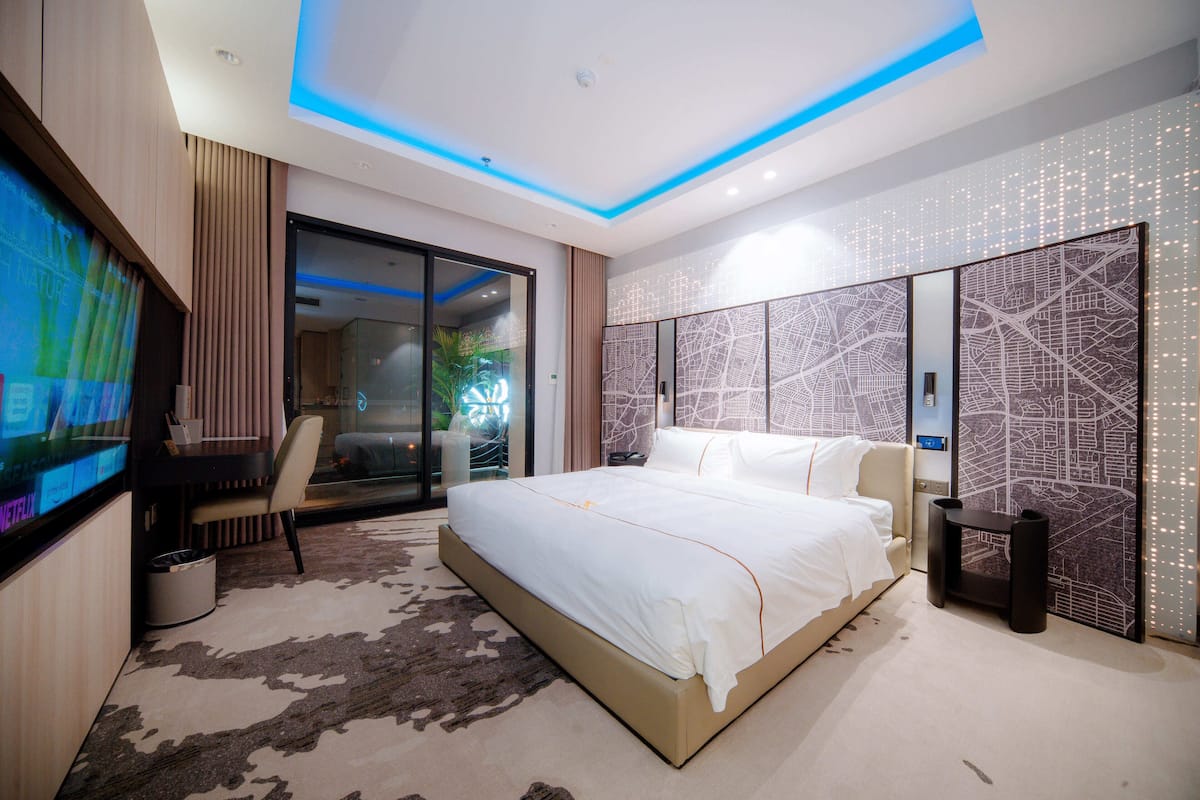 Deluxe-Doppelzimmer, Balkon, Stadtblick