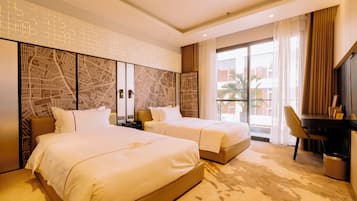 Deluxe Double or Twin Room | Egyptian cotton sheets, premium bedding, down comforters