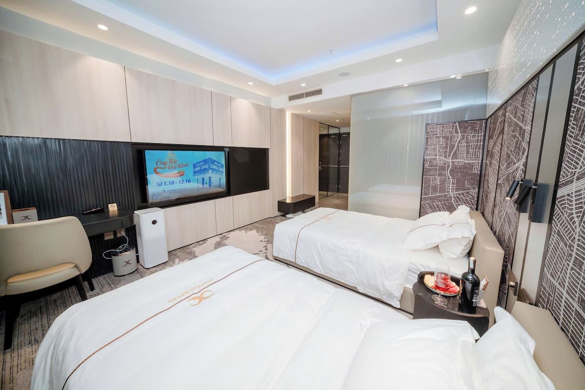 Deluxe kamer | Lakens van Egyptisch katoen, luxe beddengoed, donsdekens