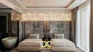 Deluxe Twin Room, Balcony, City View | Desk, free WiFi