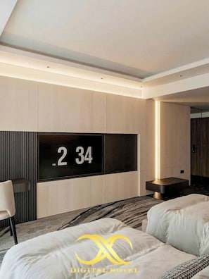 Quarto duplo luxo, sacada, vista para a cidade | Escrivaninha, Wi-Fi de cortesia