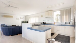 Microwave, oven, coffee/tea maker, toaster