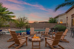 Terrace/patio - Mountain Resort | Heated Pool, Firepit, Pool Table (Casa Grande)